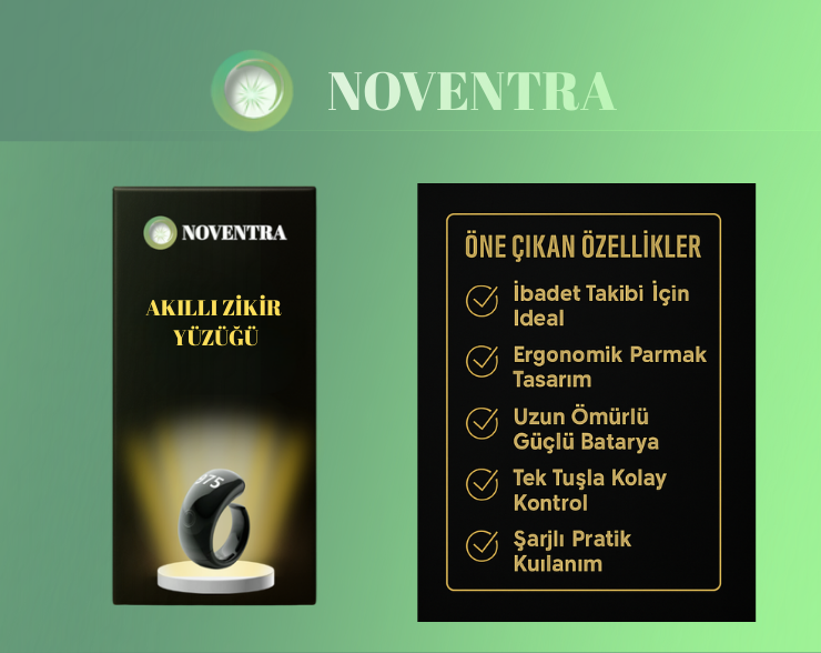 Noventra™ Akıllı Zikir Yüzüğü