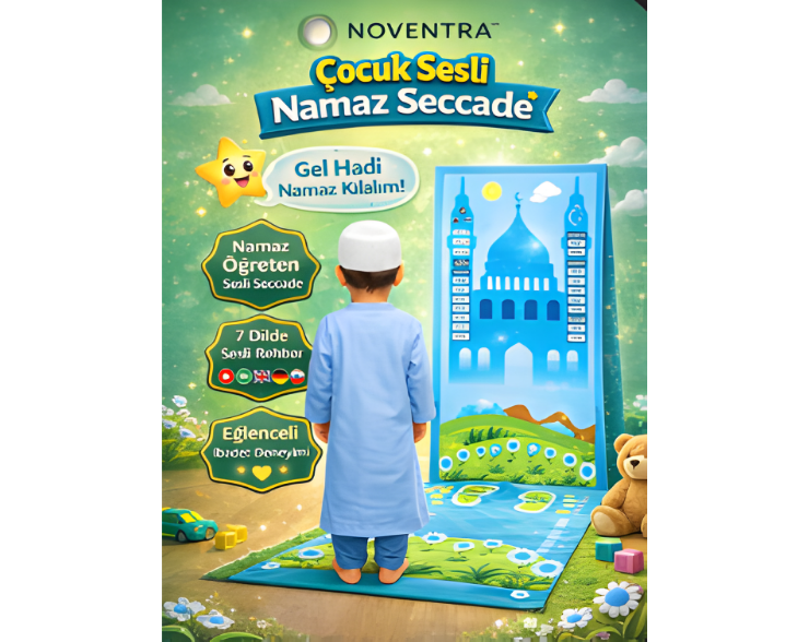 Çocuklara Namaz Öğreten Sesli ve Konuşan Akıllı Seccade