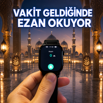 Noventra™ Faith Smartwatch – Ezan, Kıble ve Zikir Takibi Tek Saatte