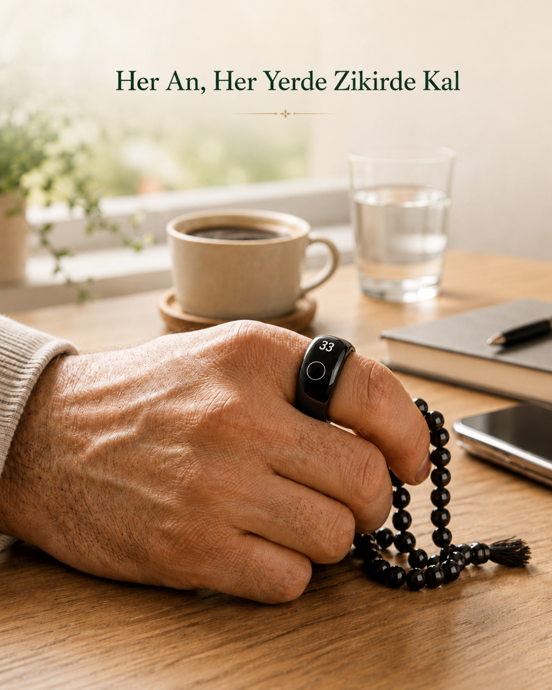 Noventra™ Akıllı Zikir Yüzüğü – Her An, Her Yerde Zikirde Kal
